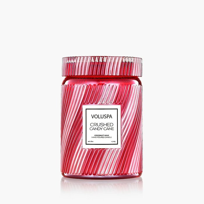 JQ Holiday Sweets &Treats Voluspa Crushed Candy Cane Lg Jar