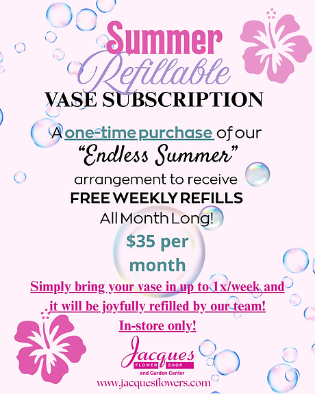 Endless Summer Refillable Vase