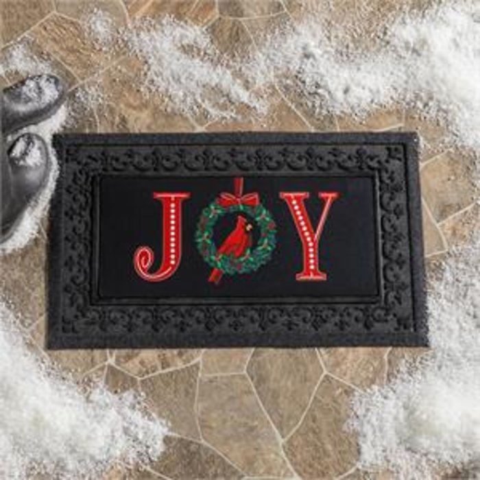 JQ Home for the Holidays \"Joy to the World\" Welcome Mat