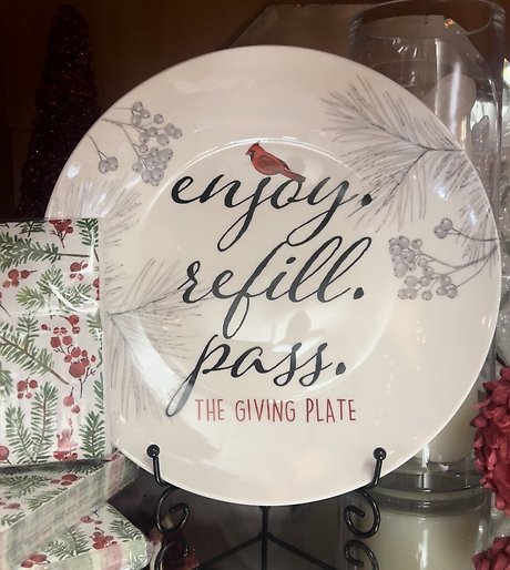 JQ Home for the Holidays Giving Plate