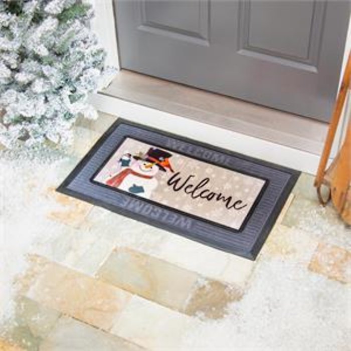JQ Home for the Holidays \"Let it Snow\" Welcome Mat