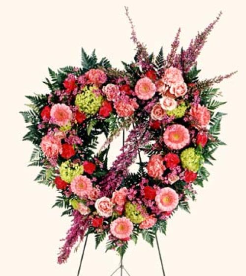 14E Eternal Rest Heart Wreath