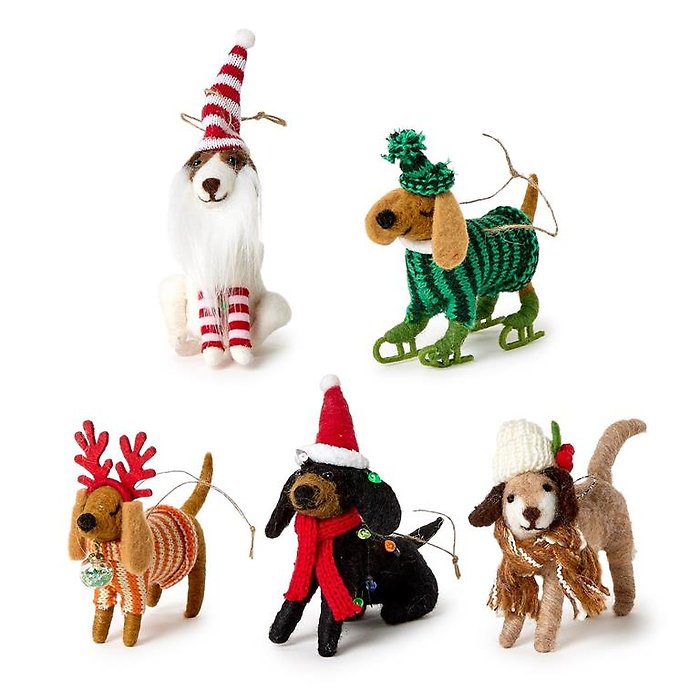 JQ Festive Friends Dog Ornament
