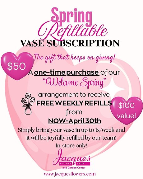 Welcome Spring Refillable Vase