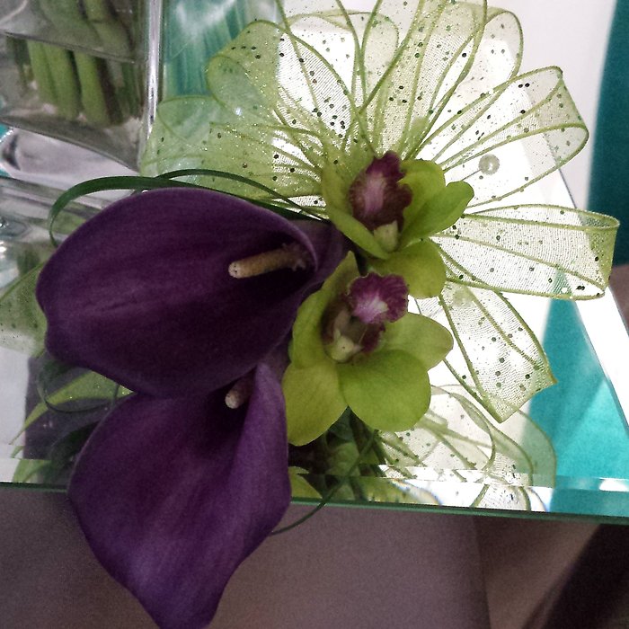 JQW Mini Callas &amp; Dendrobium Corsage