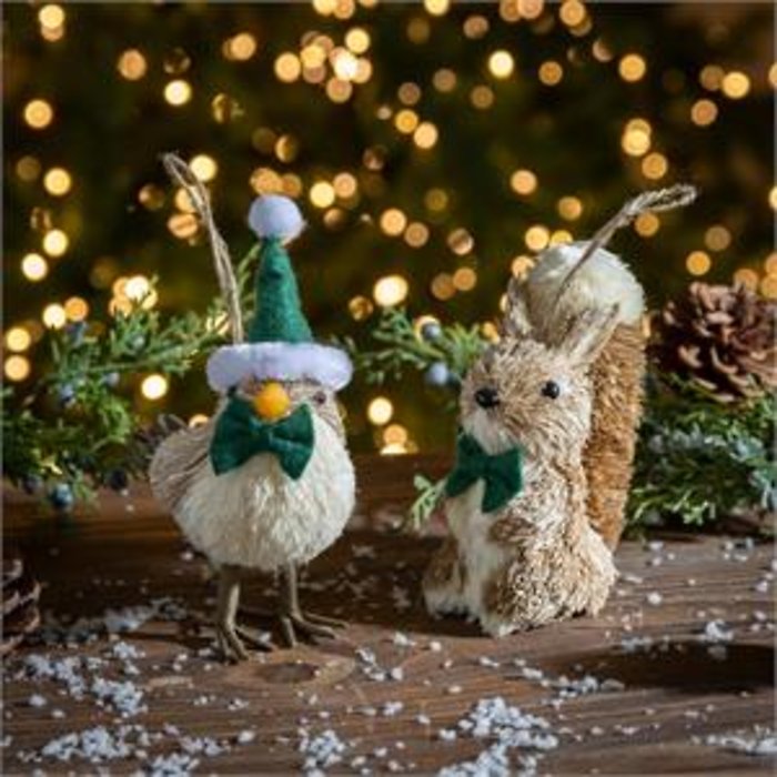 JQ Enchanted Forest Natural Fiber Animal Ornament