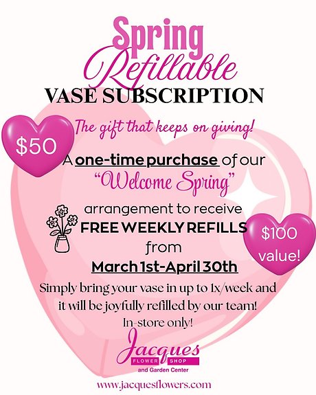 Welcome Spring Refillable Vase