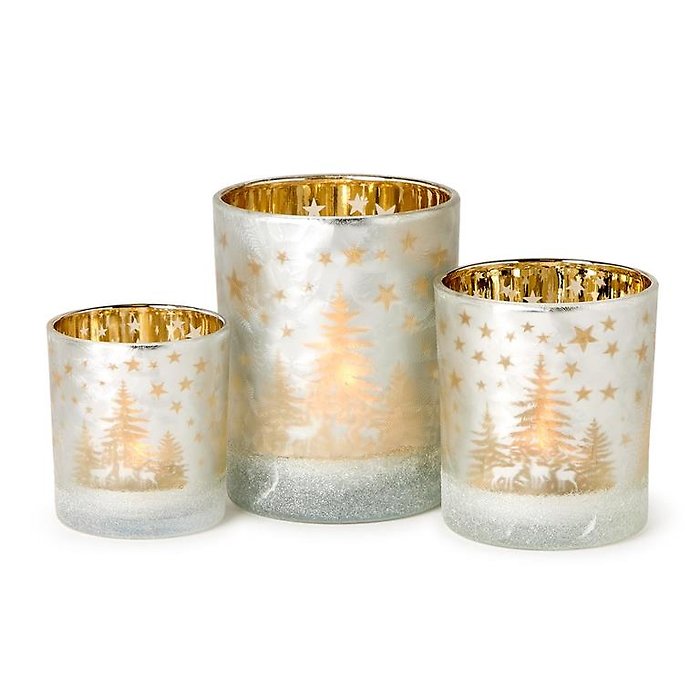 JQ Enchanted Forest Whimsy Tealight Candleholders Set of 3